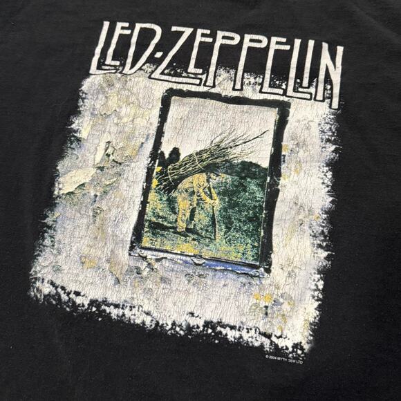 2004 Led Zeppelin IV Album Art Vintage Rock Tee – XL Band T-Shirt - Picture 2 of 6